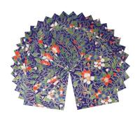 Japanese Chiyogami Washi Origami Paper, 6" x 6", 30 Sheets, Made in Japan, (Blue Flower)