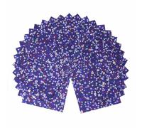 Japanese Chiyogami Washi Origami Paper, 6" x 6", 30 Sheets, Made in Japan, (Blue Igeta)