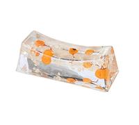 Japanese Chopstick Rest / Spoon Fork Knife Holder with Real Flower in Acrylic (Pepper Orange)