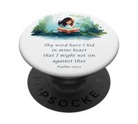 Japanese Christian Anime - Psalms 119:11 Thy Word Have I Hid PopSockets Adhesive PopGrip