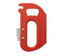 Japanese Classic Metal Can Opener, Stainless Steel, Ergonomical, Square, Red, Made in Tsubame, Japan
