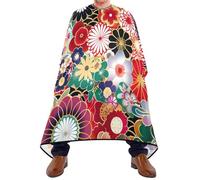 Japanese Classical Flower Unisex Barber Cape Professional Hair Cutting Apron Adjustable Hairdressing Cape For Makeup Styling Cuts And Colours Salon Accessories 168X140Cm
