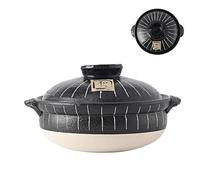 Japanese Clay Pot, Ceramic Hot Pot, Preseasoned Stew Pot for Authentic Cooking, Durable Earthenware Design