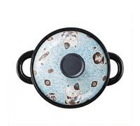 Japanese Clay Pot For Cooking With Lid - Ceramic Casserole Dish & Korean Stone Pot Alternative - Durable Earthenware Nabe Cookware For Rice, Stew & Miso Soup (Non-stick Glaze)(D,1.5L)