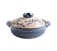 Japanese Clay Pot Hot Pot Clay Pots Earthenware Clay Pot - Retro Japanese Style Ceramic Stew Pot Clay Casserole Household R For Stew Steam Christmas Supplies Japanese Soup Bowl(A,1.6L)