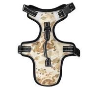 Japanese Cloud Flower Dragon Beige Reflective Vests for Large Dogs for Doberman Night Walking Accessories Vest for Walking at Night Chaleco para perro