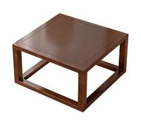Japanese Coffee Table, Elm Wood Low Floor Tea Table, Integrated Frame for Sitting on the Floor, Living Room, Tea or Reception Use