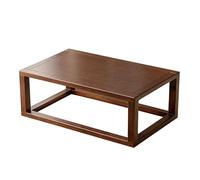 Japanese Coffee Table, Elm Wood Low Floor Tea Table, Integrated Frame for Sitting on the Floor, Living Room, Tea or Reception Use