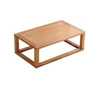 Japanese Coffee Table, Elm Wood Low Floor Tea Table, Integrated Frame for Sitting on the Floor, Living Room, Tea or Reception Use