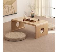Japanese Coffee Table, Low Solid Wood Table for Sitting on the Floor, Minimalist Meditation Tea Table for Living Room, Tatami, Dining Room