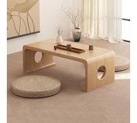 Japanese Coffee Table, Low Solid Wood Table for Sitting on the Floor, Minimalist Meditation Tea Table for Living Room, Tatami, Dining Room