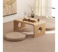 Japanese Coffee Table, Low Solid Wood Table for Sitting on the Floor, Minimalist Meditation Tea Table for Living Room, Tatami, Dining Room