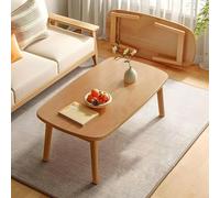 Japanese Coffee Table,Rectangular Floor Sitting Table Folding Tea Table,Solid Wood Modern Coffee Low Table for Sitting On The Floor,for Living Room Minimalist Display Coffee Table No Assembly