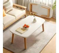 Japanese Coffee Table,Rectangular Floor Sitting Table Folding Tea Table,Solid Wood Modern Coffee Low Table for Sitting On The Floor,for Living Room Minimalist Display Coffee Table No Assembly