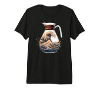 Japanese Coffee Wave Summer Beach Surf Premium T-Shirt