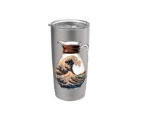 Japanese Coffee Wave Summer Beach Surf Stainless Steel Insulated Tumbler