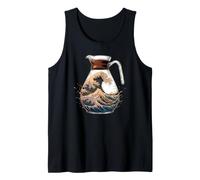 Japanese Coffee Wave Summer Beach Surf Tank Top