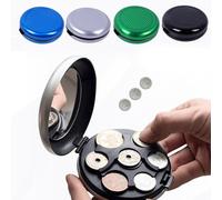 Japanese Coin Organizer,Hard Case Coin Organizer and Storage for Coins,Portable Mini Coin Dispenser Case with Mirror,Coin Dispenser,Compact Money Sorter,Coin Holder for Collectors,Coin Holder for Car