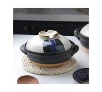 Japanese Colorful Donabe Ceramic Hot PotHeat Resistant Casserole with LidSmall Round Earthenware Clay PotRice Cooker