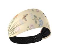 Japanese Colorful Flower Butterflies Moisture Wicking stretch headbands for women Elastic sweaty bands for hiking Workouts Athletic Sports Volleyball