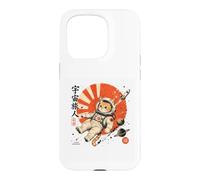 Japanese Cosmic Wanderer Space Cat Astronaut Case for iPhone 15 Pro