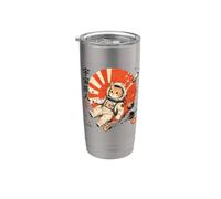 Japanese Cosmic Wanderer Space Cat Astronaut Stainless Steel Insulated Tumbler