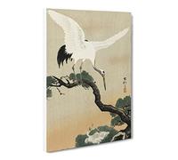 Japanese Crane Birds By Ohara Koson Canvas Wall Art Print 30x20 Inch
