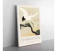 Japanese Crane Birds Ohara Koson Canvas Wall Art Print 30x20 Inch