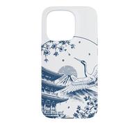 Japanese Crane Mount Fuji Pagoda Sakura Motivational Case for iPhone 15 Pro