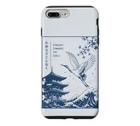 Japanese Crane Pagoda Wave Vintage Aesthetic Case for iPhone 7 Plus/8 Plus