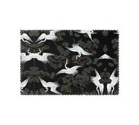 Japanese Crane & Pine Placemats Washable Table Mats Set Of 6 Elegant Durable Placemats For Dining Table12" X 18"