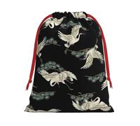 Japanese Crane & Pine Print Comfortable Gift Lightweight Bag Easy Clean Storage Bags Reusable Multipurpose Use