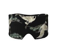Japanese Crane & Pine Print Eye and Ear Muffs Blackout Sleeping Noise Blocking Ear for Adults Kids Men Women