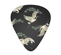 Japanese Crane & Pine Stolmx Guitar Pick Set - Full Print Design, 3 Thicknesses Available