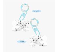 Japanese Crane Printing Acrylic Dog Bone Ornament,Dog Tags Personalized Pet Ornament, Key Chain Bone Shaped Id Tags