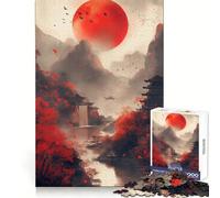 Japanese Crimson Harmony 1000-piece Puzzle for Teenagers Recall Power Clear Color Family Activity Perfect Decor (38x26cm)