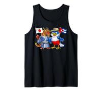 Japanese Cuban Roots Japan Cuba Flag Japanese Cuban Heritage Tank Top