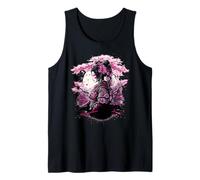 Japanese Culture Samurai Geisha Sakura Cherry Blossom Tank Top