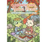 Japanese Cute Yokai Picnic: Coloring book : Japanese traditional style