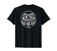 Japanese Daruma Doll Black and White T-Shirt