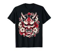 Japanese Demon Mask Face Yokai Devil Hannya Japan Oni Mask T-Shirt