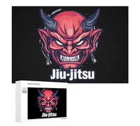 Japanese Demon Oni Mask Kabuki Jiu-jitsu Jigsaw Puzzles for Adult Family Activities Games Home Decor Puzzle 1000 PCS