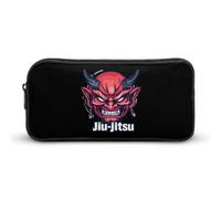 Japanese Demon Oni Mask Kabuki Jiu-Jitsu Pencil Case Cute Pen Pouch Cosmetic Bag Pecil Box Organizer for Travel Office