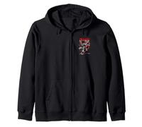 Japanese Demon Spirit Oni Streetwear Samurai Anime Warrior Zip Hoodie