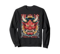 Japanese Demon Tattoo Face Yokai Devil Hannya Japan Oni Mask Sweatshirt