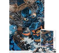 Japanese Demon Warrior 1000 Piece Jigsaw Puzzles Strengthen Cognitive Ability And Skill Soothing Serene Leisure Play (38x52cm)