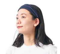 Japanese Denim Headband for Men & Women, 100% Cotton Head Scarf Hair Bandana, Hand-dyed Boho Jean Bandeau for Daily Fashion Blue L