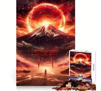 Japanese Desert Firestorm Jigsaw Puzzles 1000 Pieces for Adults Stress Relief Play Creative Craft Hard Challenge Great Gift (38x26cm)