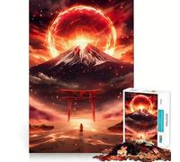 Japanese Desert Firestorm Jigsaw Puzzles 1000 Pieces for Adults Stress Relief Play Creative Craft Hard Challenge Great Gift (38x26cm)
