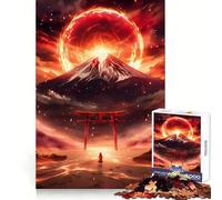Japanese Desert Firestorm Jigsaws for Adults1000 Pieces Tension Relief Vivid Print Playful Challenge Perfect Decor (38x52cm)